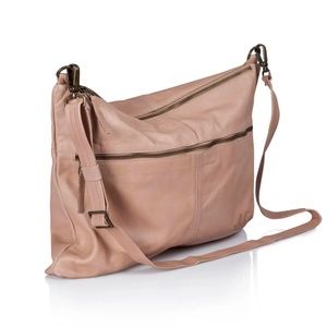 JUD leather hobo bag in Nude | crossbody purse